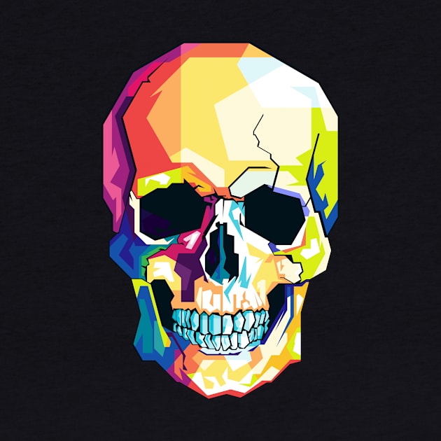 skull pop art by Sakent